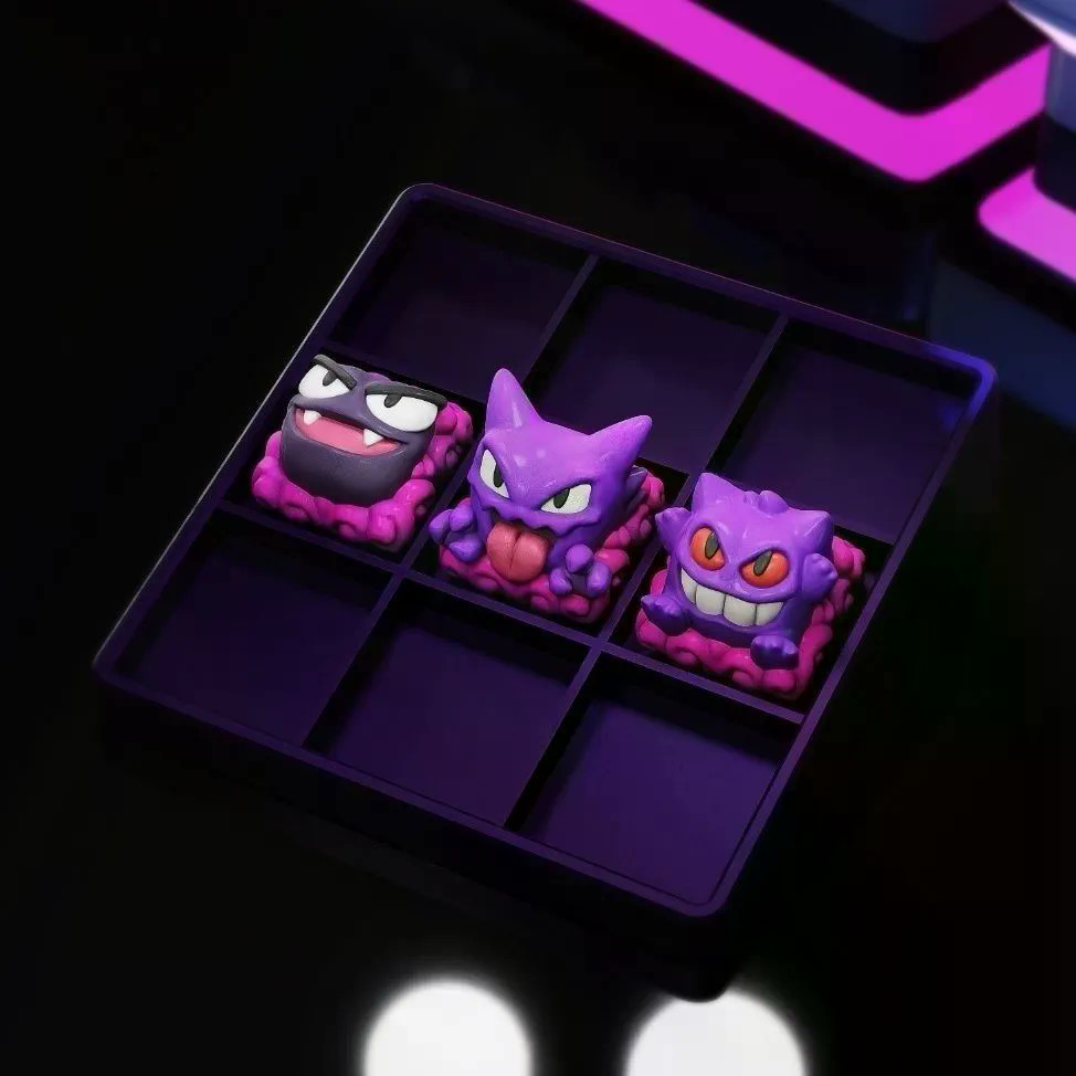 Pokémon Pokémon Pokémon Gengar Keycap Ma Đá Ma Sáng Tạo Keycap Ba Chiều In 3D Anime Keycap