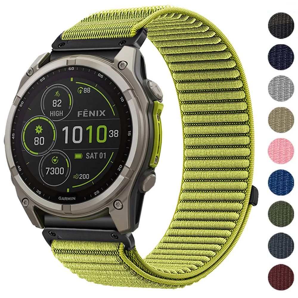 Dây đeo Nylon QuickFit 26mm 22mm cho Garmin Fenix 8 Pro 51mm AMOLED / MicroLED Fenix8 47mm 7 7X Pro 