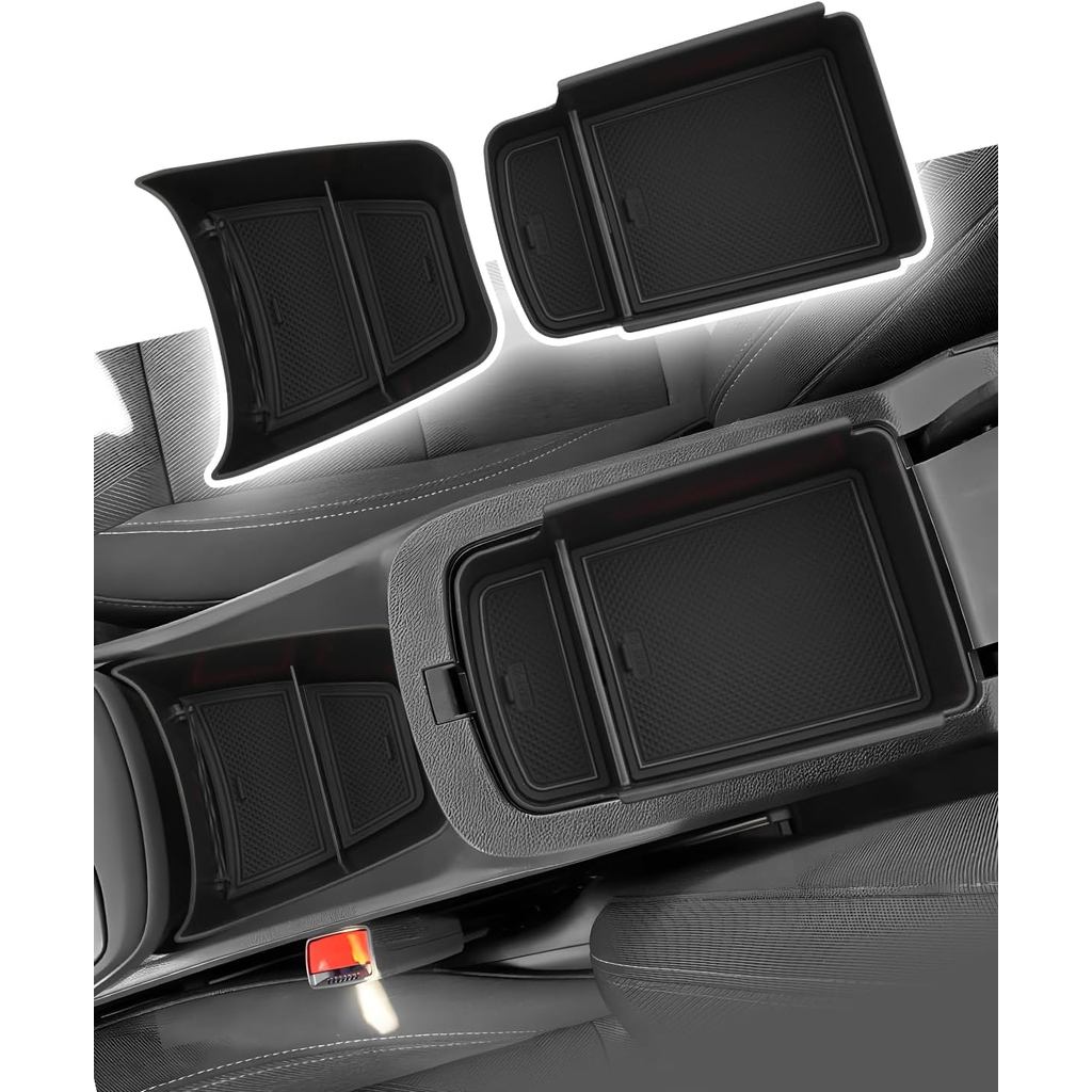 Combo CDEFG 2-Pack (Khay đựng hộp đựng trung tâm + tay vịn) cho phụ kiện Chevrolet Trax 2024 2025 20