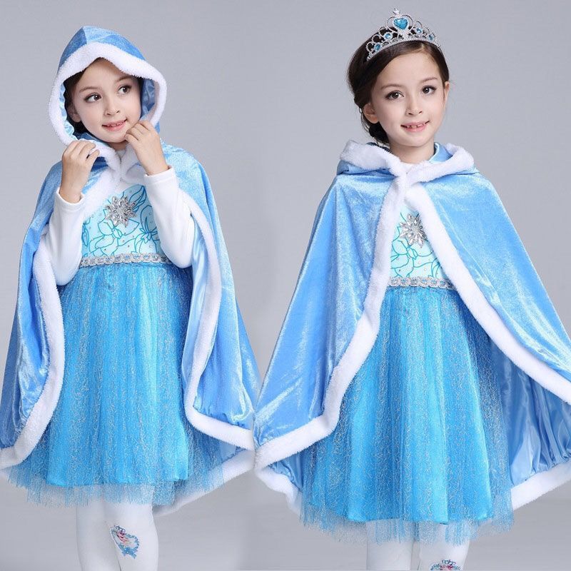 Frozen Elsa Áo Choàng Cô Gái Halloween Áo Khoác Công Chúa Trang Phục Trẻ Em Giáng Sinh Elsa Công Chú