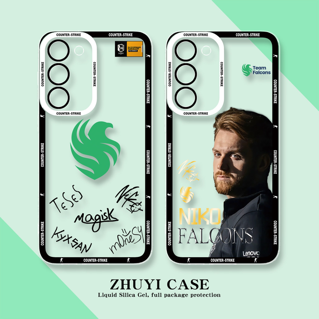 C csgo Falcon Team Niko Thích Hợp Cho Galaxy Samsung S25ultra Ốp Điện Thoại S24S23 Game S22S21S20FE 