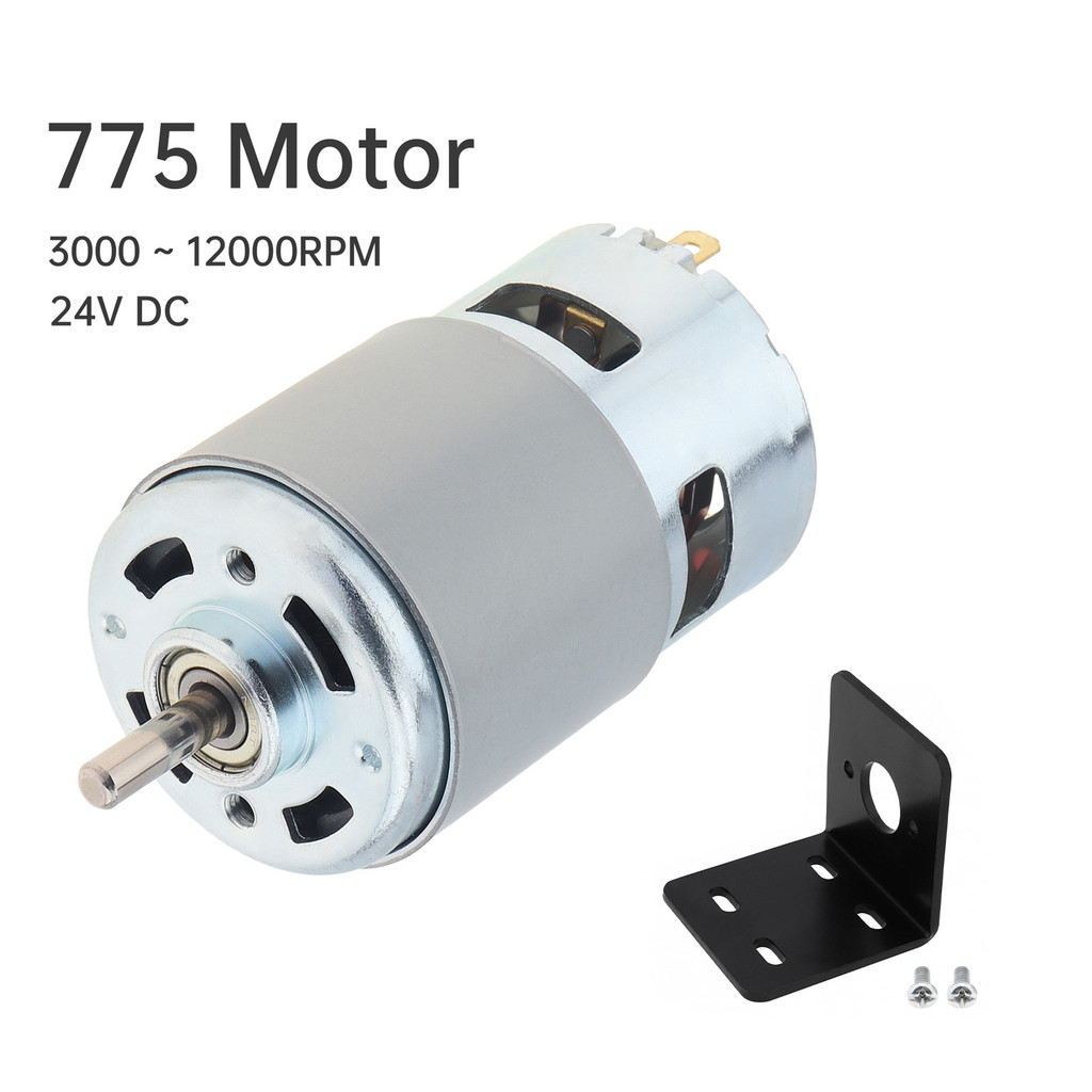 Động cơ DC 775 12V-24V 6000-12.000RPM Vòng bi đôi Mô-men xoắn cao Công suất cao Tiếng ồn thấp