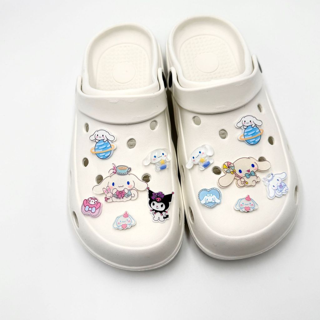 12 Chiếc Giày Quyến Rũ Dễ Thương Sanrio Hoạt Hình Cinnamoroll Kuromi Khóa Giày Trang Trí Cho Crocs