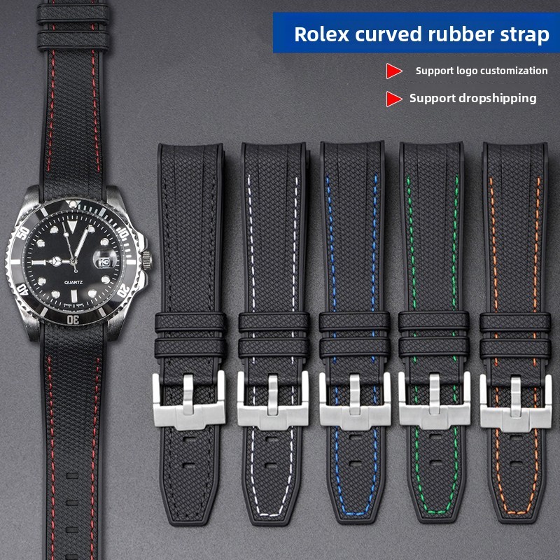 Thích hợp cho đồng hồ hồ hồ quang silicon lỏng ma màu đen, xanh lam, xanh lá cây với Daytona GMT GMT