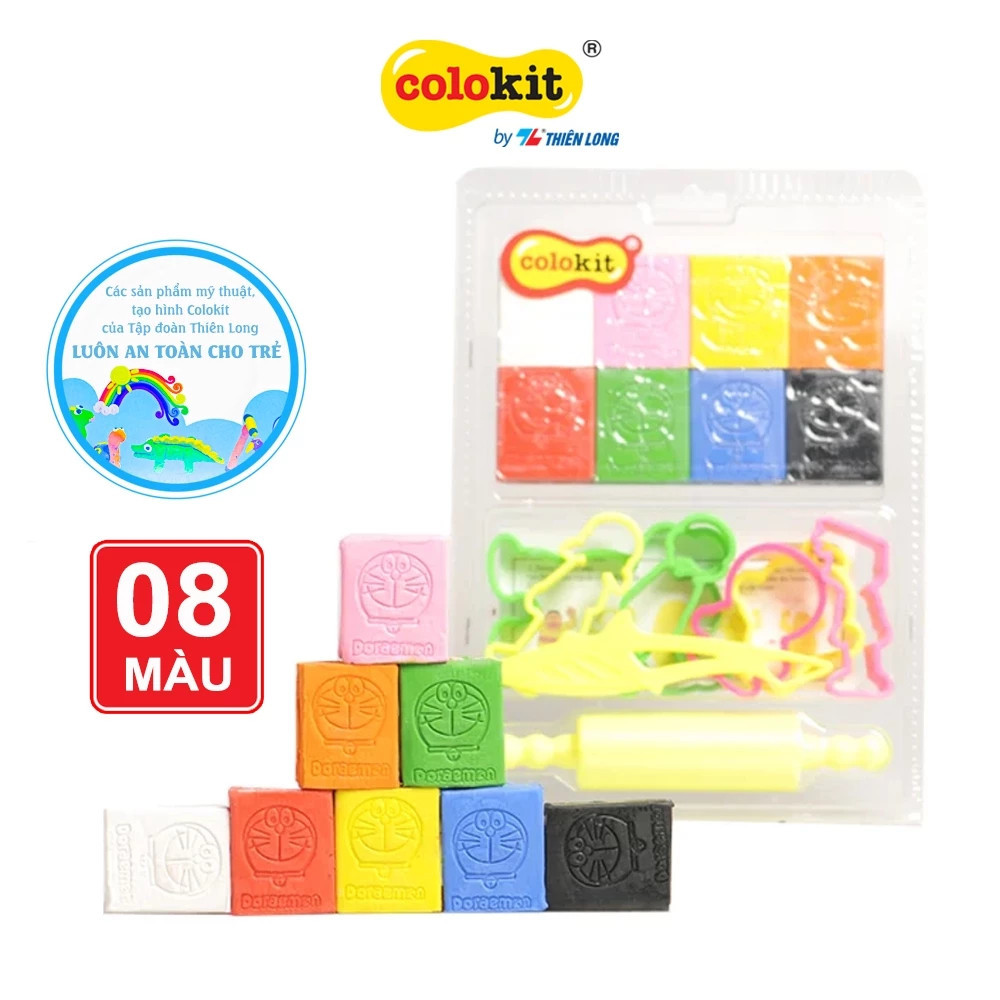 Đất nặn Thiên Long MCT-C01/DO, MC-022 12 màu, MC-C04 12 màu, MC-C03 8 màu, MC-016 12 (bán lẻ)