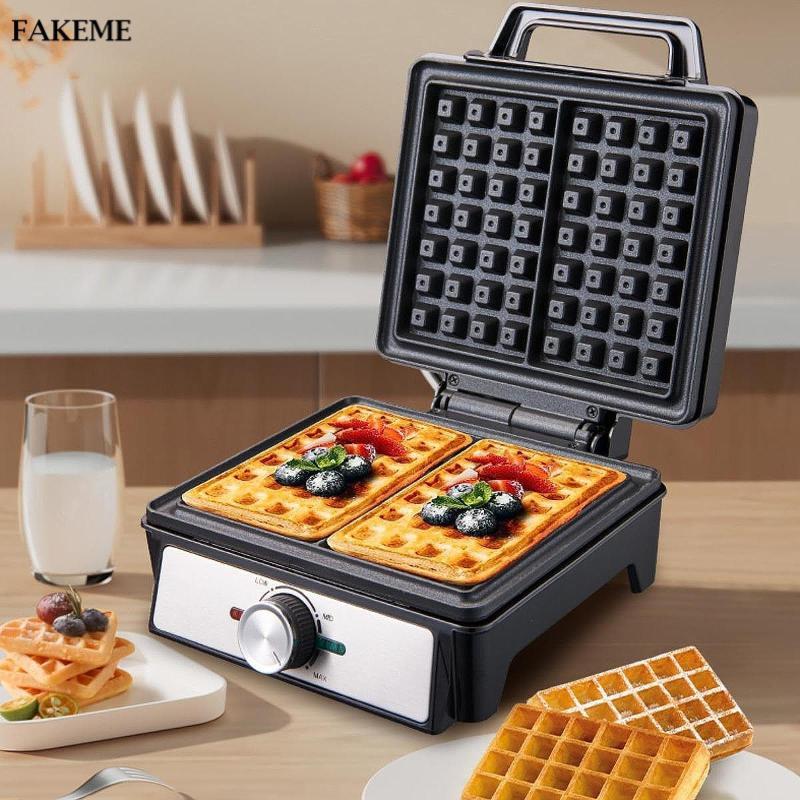 Bánh quế Máy Bánh quế Sắt Đổ sâu Thiết bị nhỏ Panini Press Sandwich Maker cho bữa sáng Bánh mì nướng