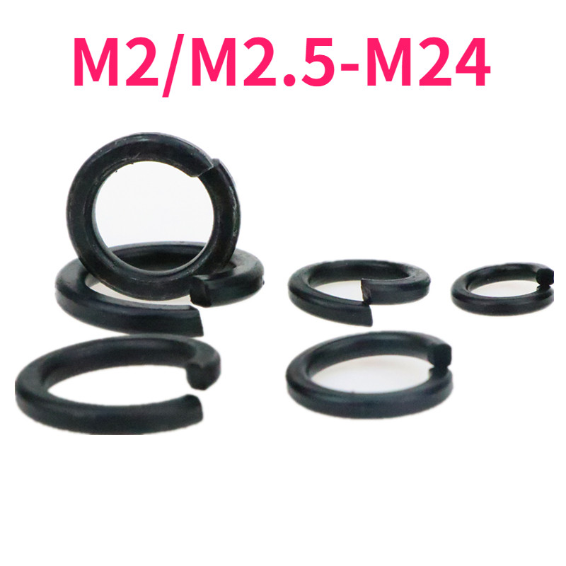 Miếng đệm đàn hồi 304 bằng thép không gỉ màu đen M2 / M2.5-M24 [999-MB]