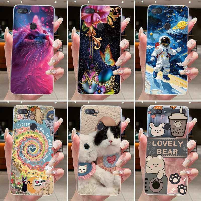 Ốp Lưng Cho Xiaomi Mi 8 Lite Mi8 Lite Thẩm Mỹ Thời Trang Mèo Dễ Thương Hoạt Hình Silicon Mềm Ốp lưng