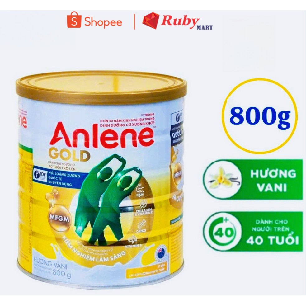 Sữa bột Anlene Gold 5X Hương Vani 800g