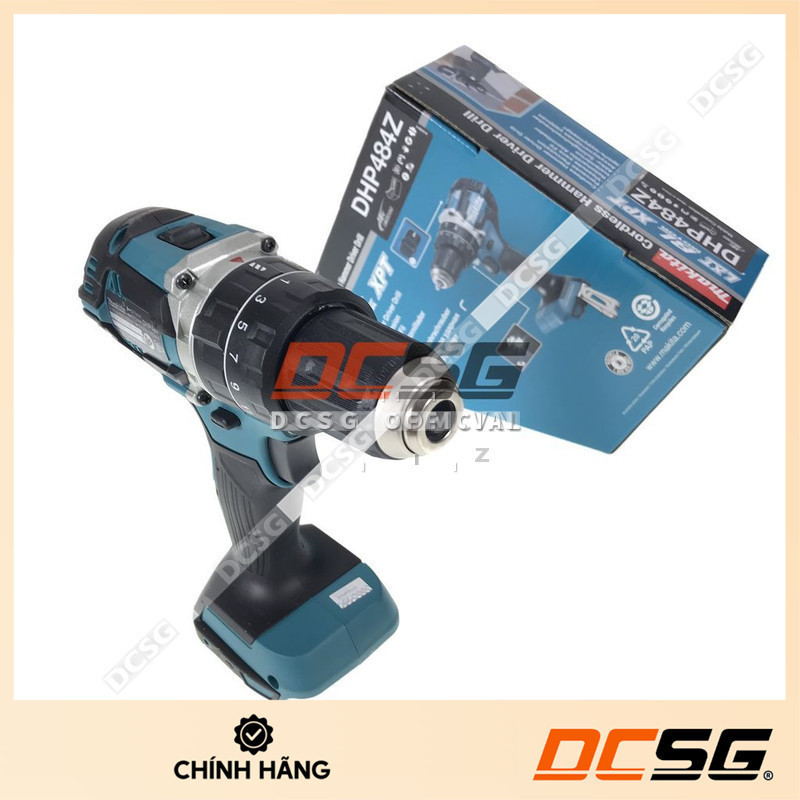 Máy khoan búa và vặn vít dùng pin 18V Makita DHP484Z (thân máy) [ DCSG ]