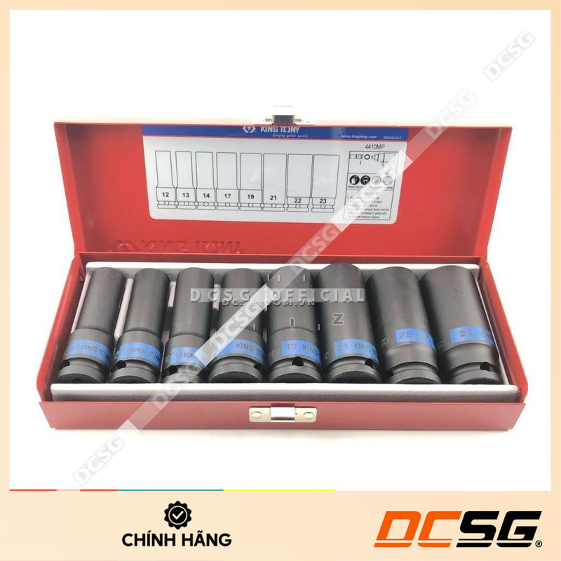 Bộ đầu tuýp màu đen, dài 78mm Kingtony 4410MP (8 chi tiết/bộ) |  DCSG