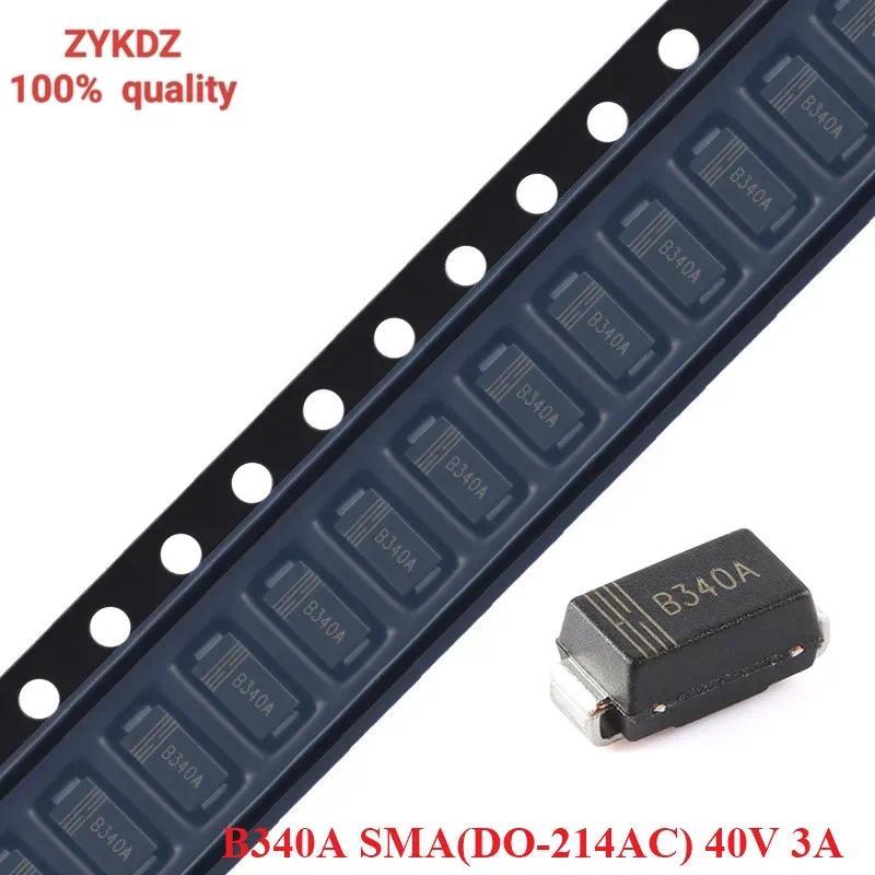 100 Cái / 50 Chiếc B340A 3.0A B340 40V 3A SMA DO-214AC Schottky Diode Diodo Barrier Chỉnh Lưu