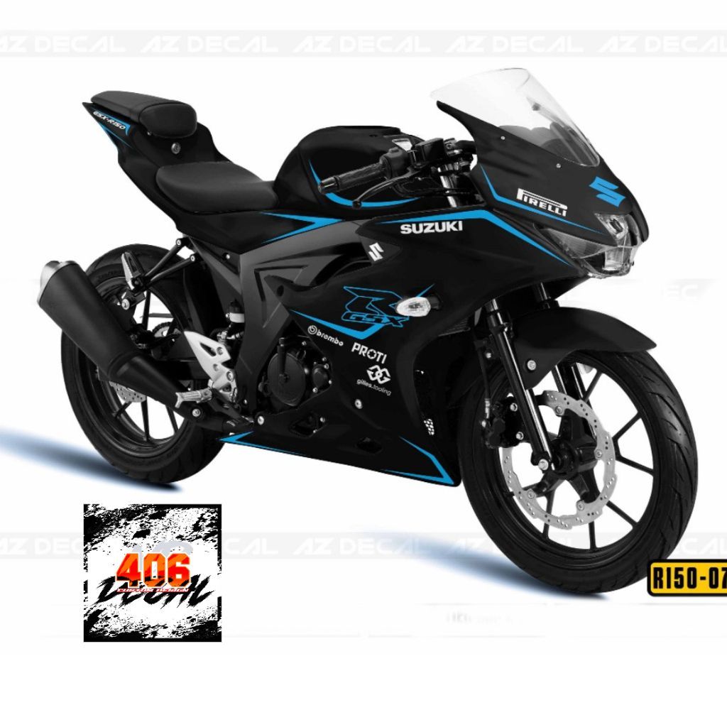 Tem rời GSX R150 mẫu chỉ Proti đơn giản - Tem Mc.cal 3 lớp cao cấp