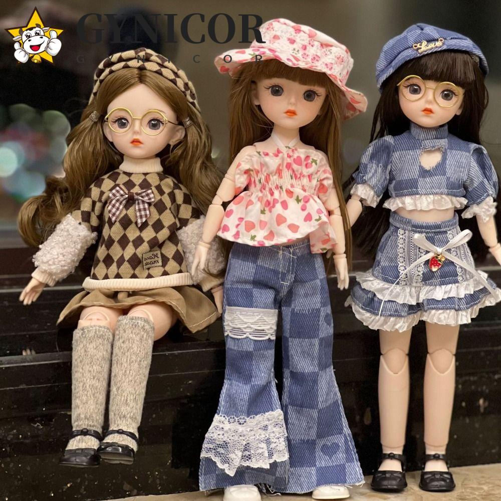 GYNICOR Big Eyes Princess BJD Doll, Movable Trang điểm Hàn Quốc Look 30cm Bjd Doll, Phim hoạt hình M