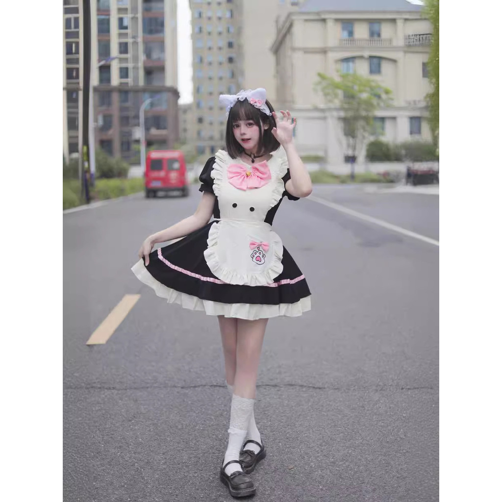 Cosplay Outfit Gothic Halloween - Trang Phục Hầu Gái Dễ Thương Cho Cô Gái