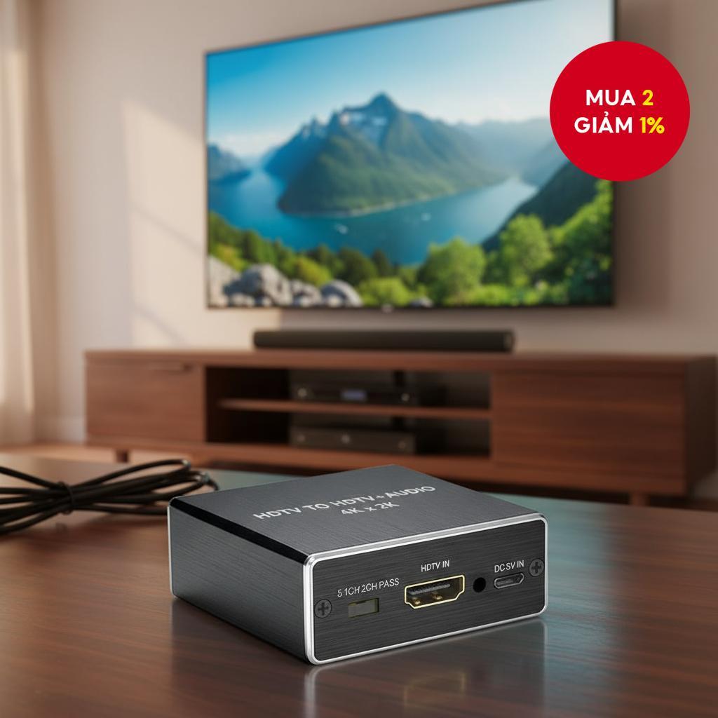 Bộ chuyển đổi HDMI sang Stereo Audio 3.5mm, Optical Toslink, SPDIF, Splitter