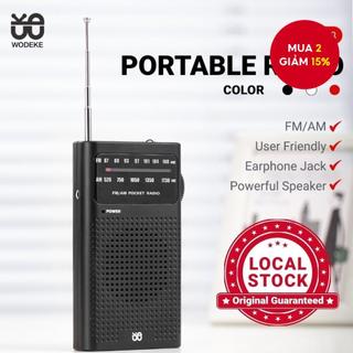   Cổ phiếu địa phương  Đài phát thanh Wodeke W-908 Kích thước có thể bảo vệ Đen Trắng Đỏ FM AM Radio Quà tặng cho cha mẹ 