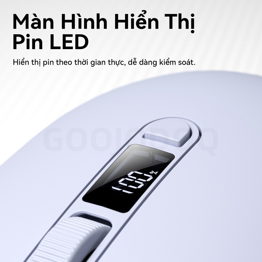 Chuột không dây tiện dụng GOOJODOQ, độ chính xác DPI 4 cấp, màn hình kỹ thuật số không gây tiếng ồn, chế độ sạc kép. | BigBuy360 - bigbuy360.vn