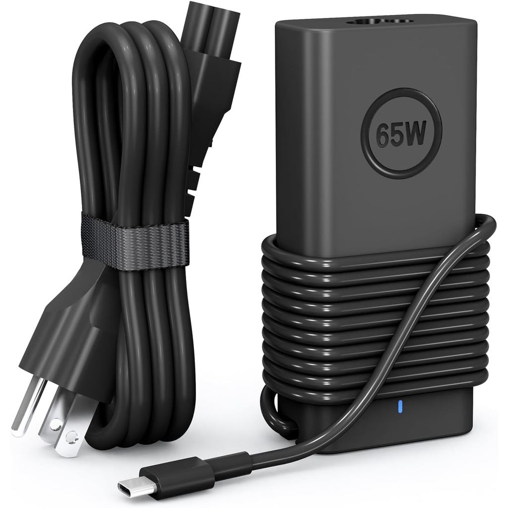 65W USB-C Tương thích với Bộ sạc máy tính xách tay Dell XPS 13 và Bộ sạc Latitude 3340 3440 3540 355