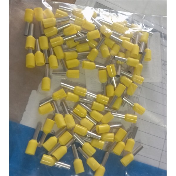 Đầu Cos Kim Rỗng E2508 màu Vàng Dùng Cho Dây 2.5mm