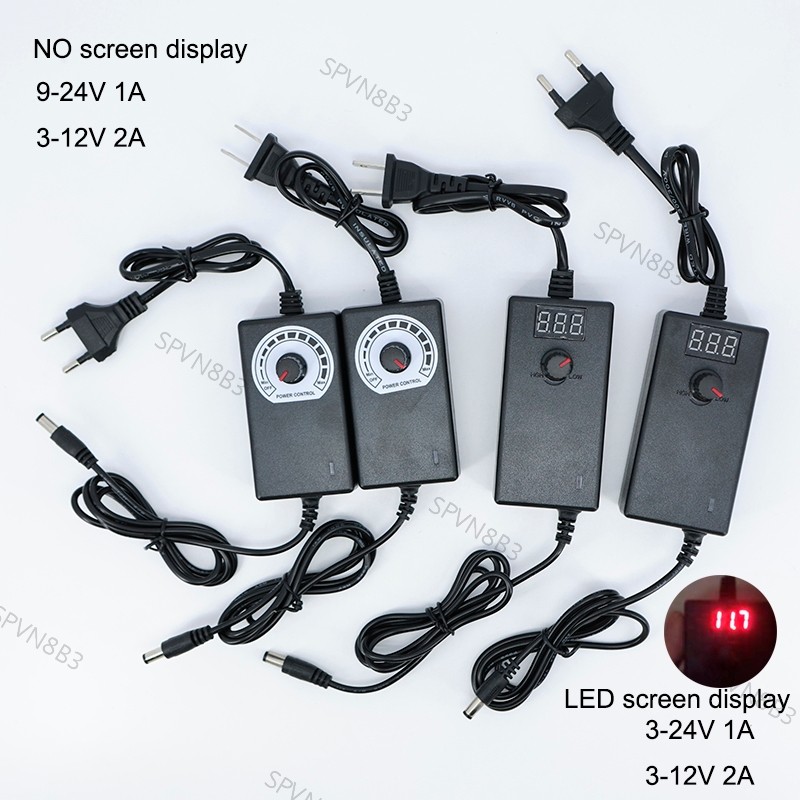 Có thể điều chỉnh AC 110V 220V sang DC 3V-12V 3V-24V 9V-24V 1A 2A 5V 6v 8V 15v 9V 10V 21v Bộ sạc ngu