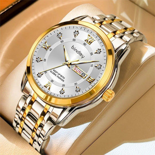 Đồng hồ đeo tay trong nước Kinh doanh Đồng hồ nam chính hãng Đồng hồ nam vàng dạ quang Đồng hồ thạch anh hoàn toàn tự động phi cơ khí