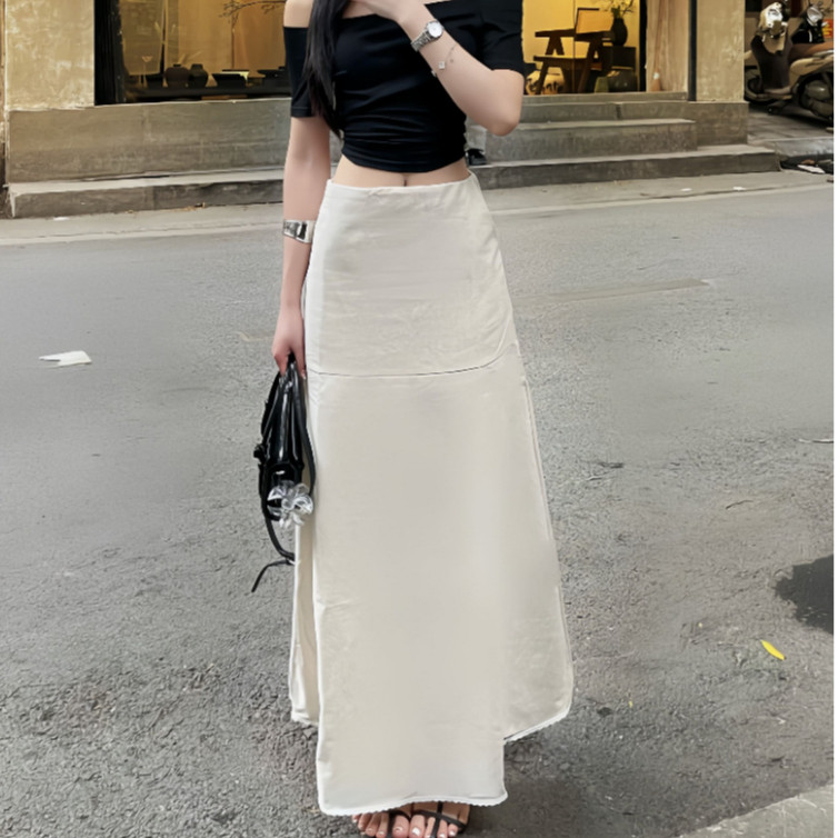 Chân Váy Dài Linen Nữ Dáng Đuôi Cá Tiểu Thư Mùa Hè She Noiree - KQ150