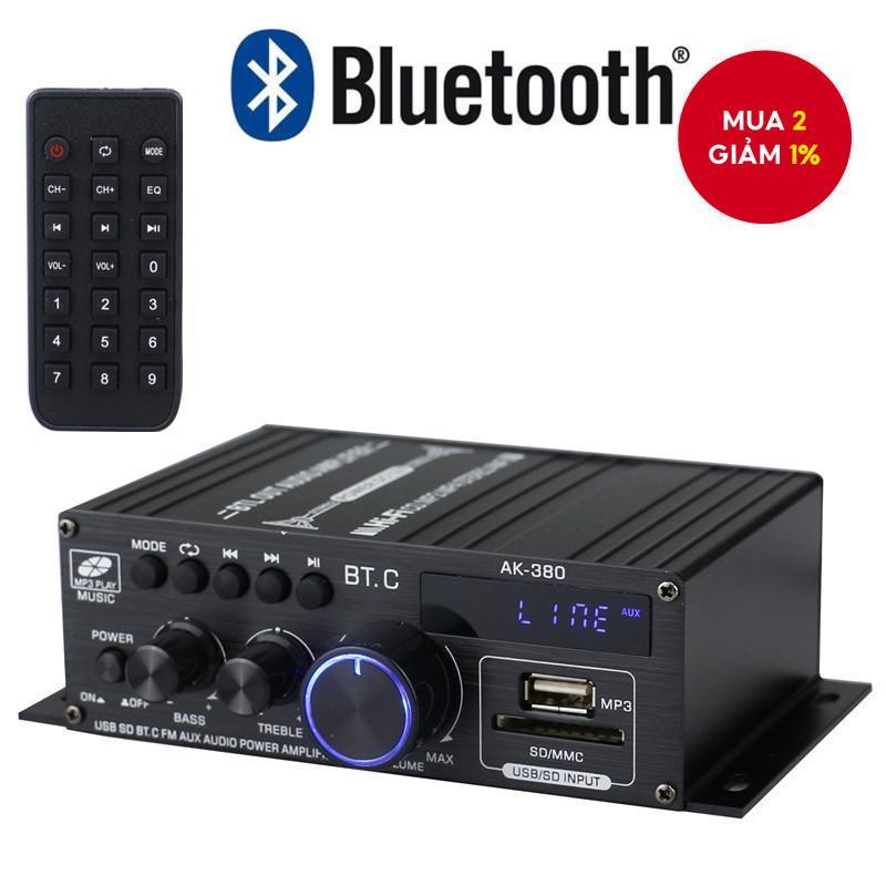 Amply Bluetooth AK380 800W Âm Thanh HiFi Karaoke Rạp hát tại nhà Class D Đầu vào USB SD AUX
