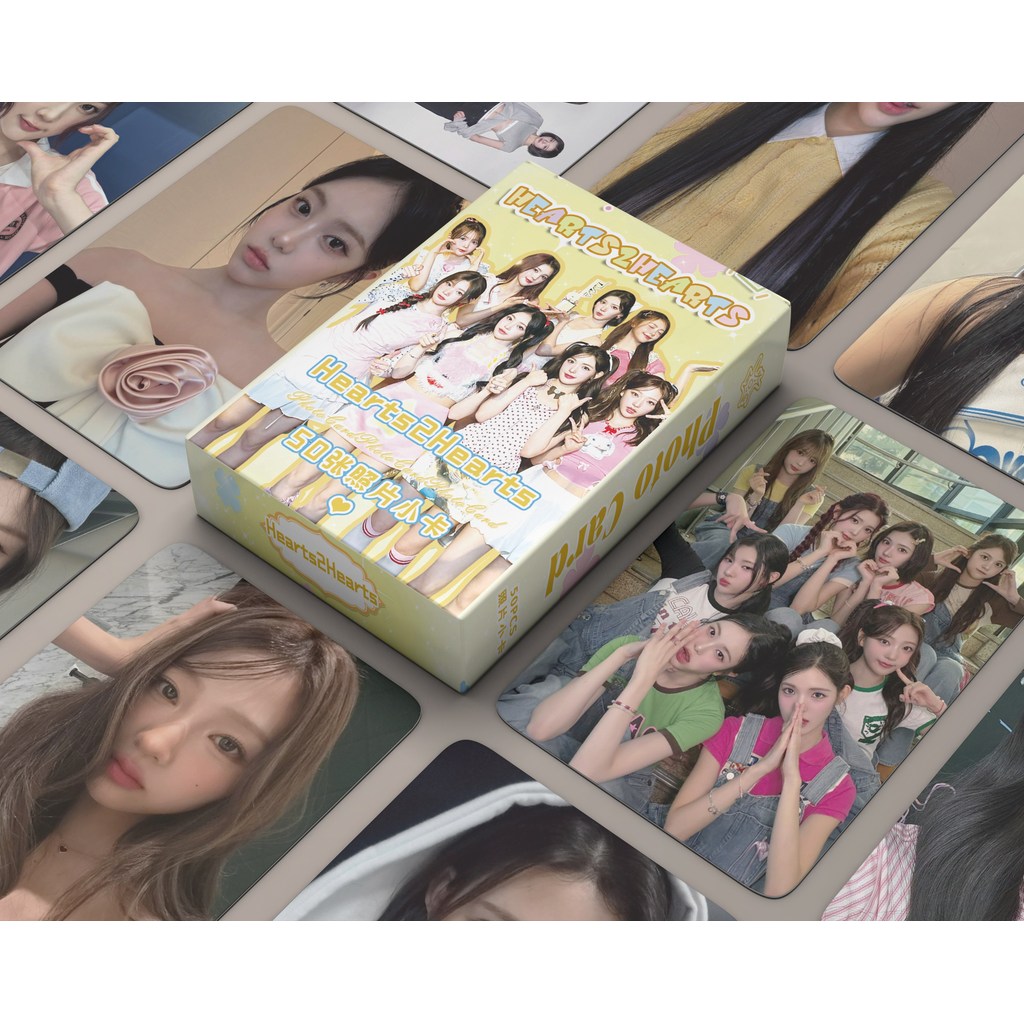 4-50 chiếc H2H Hearts2Hearts FOCUS The Chase Lomo Cards Makestar Soundwave POB Photocard JIWOO CARME