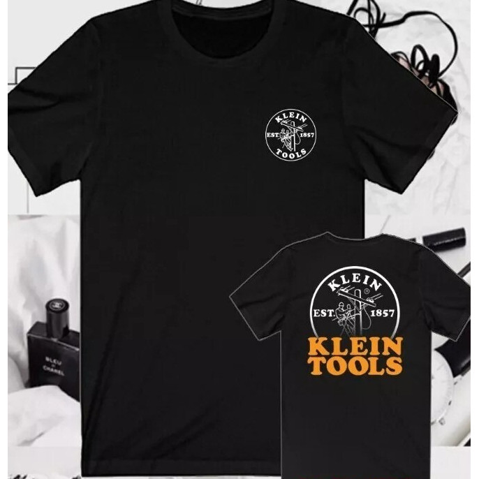 100% Cotton Klein Tools Est. Áo thun màu đen Logo 1857,