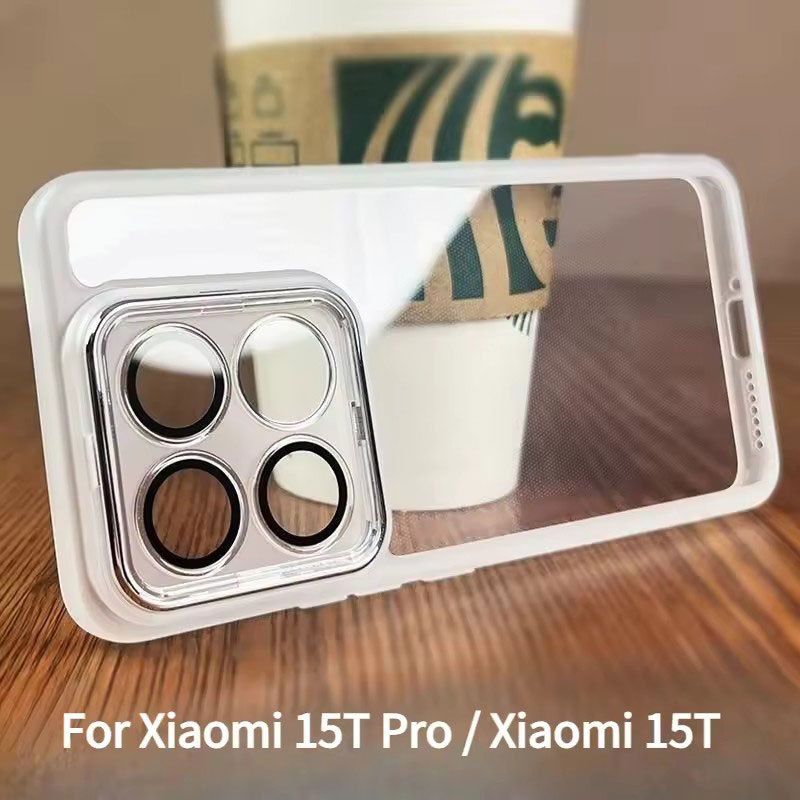 For Xiaomi Mi 15T Pro Case Soft TPU Transparent Magnetic Lens Protective Back Cover Case For t15pro 