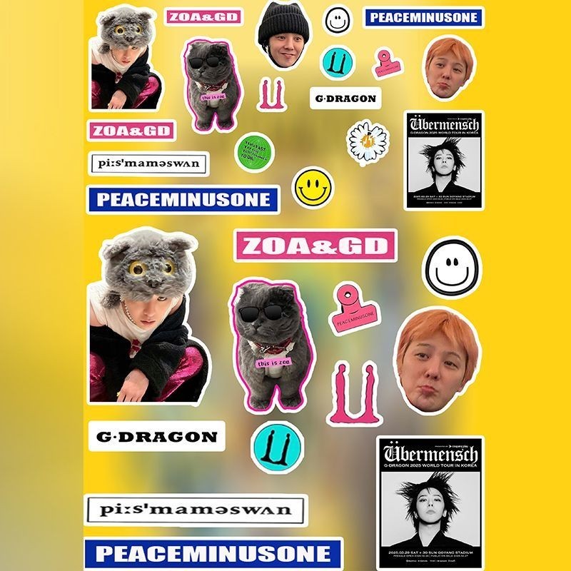 GDragon GDragon Miếng Dán Zoa Mèo Dễ Thương Vỏ Điện Thoại Miếng Dán Máy Tính Bảng Miếng Dán GDragon 