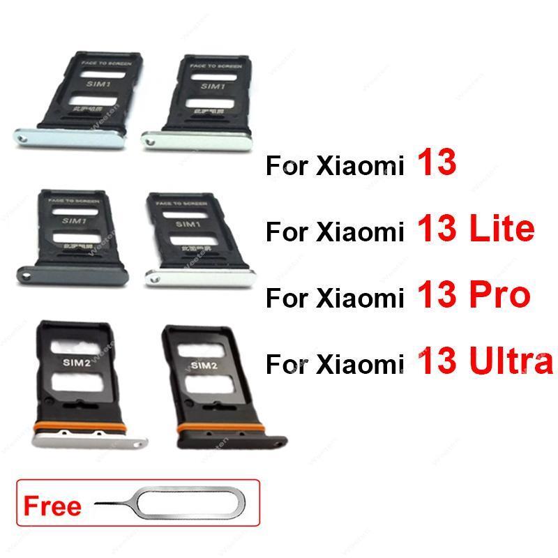 1 Chiếc Khay Thẻ Sim Cho Xiaomi 13 13 Pro 13 Ultra 13 Lite Đầu Đọc Giá Đỡ Sim Khe Cắm Thẻ Scoket Ada