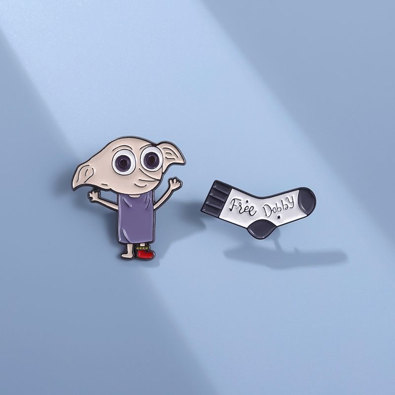 Balo Harry Potter với Huy hiệu Kim Loại Sáng tạo hình Dobby - Phụ kiện Tinh tế cho Fan Hâm mộ