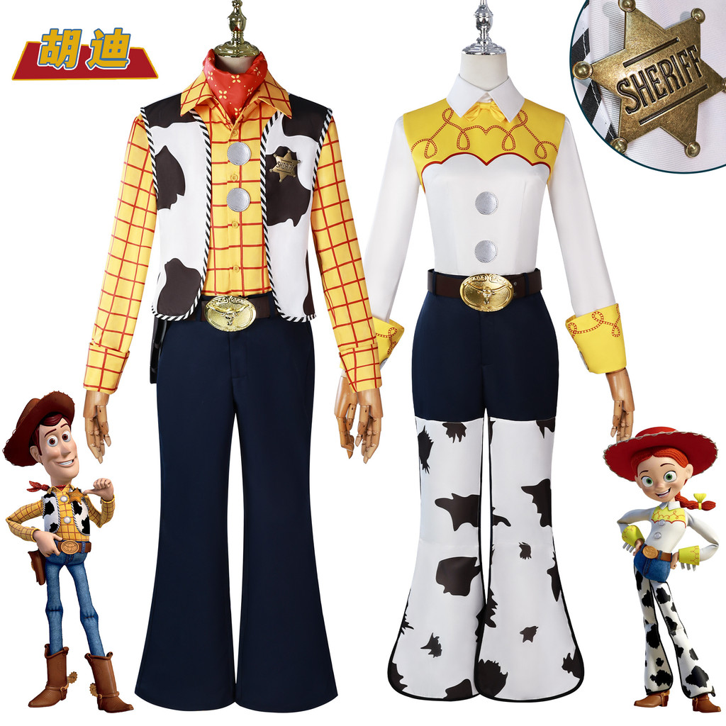 Trang phục cosplay Halloween Woody từ phim "Câu chuyện đồ chơi", phù hợp cho sân khấu