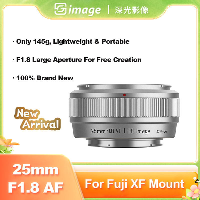 SG Image 25mm F1.8 AF APS-C Khẩu Độ Lớn Nửa Khung Tự Động Lấy Nét Prime Cho Fuji XF XT50 XE5 XT10 XT