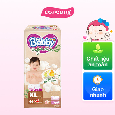 Tã quần Bobby Organic XL46 Miếng