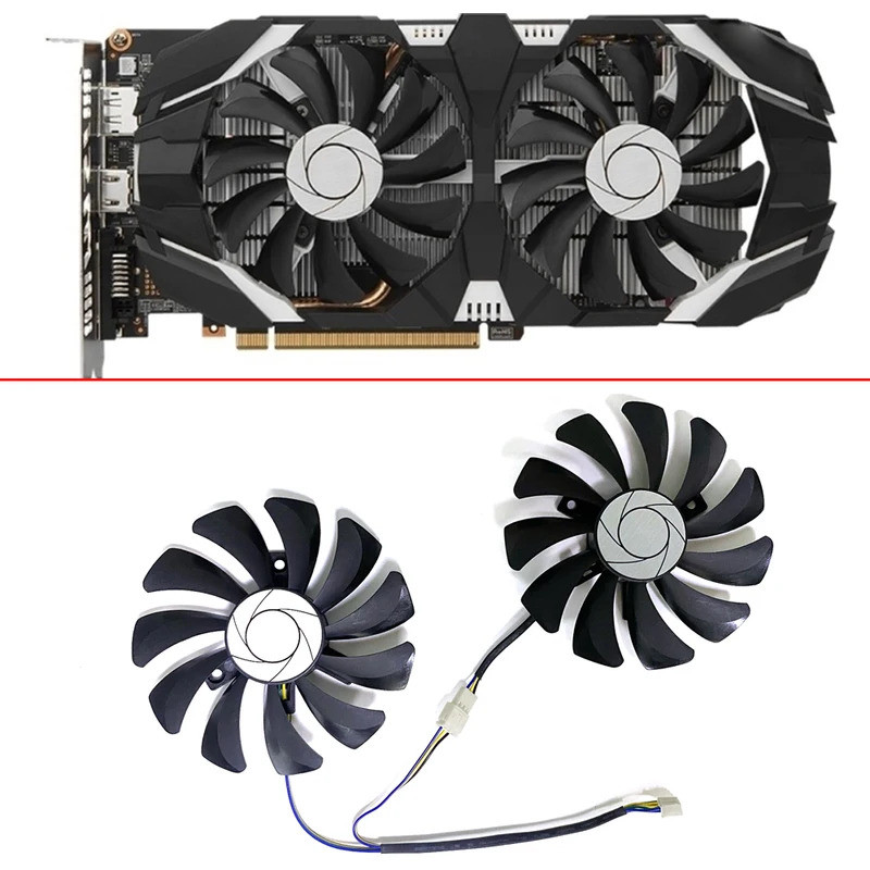 2 Chiếc 85 Mm 4PIN HA9010H12F-Z GTX1060 GPU FAN Cho MSI GTX 1060 OC 6G GTX 960 P106-100 P106 GTX1060