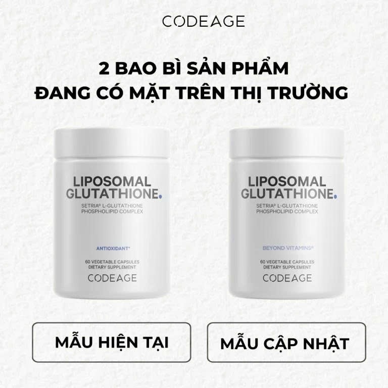 Viên uống hỗ trợ giảm nám thải độc gan Codeage Liposomal Glutathione 500mg - Codeage Authorized MH
