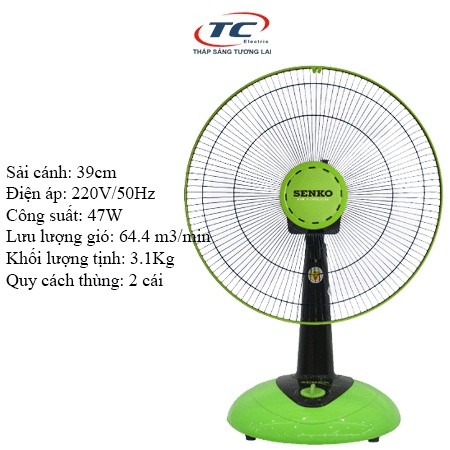 Quạt bàn Senko B1612 47W (Màu ngẫu nhiên)