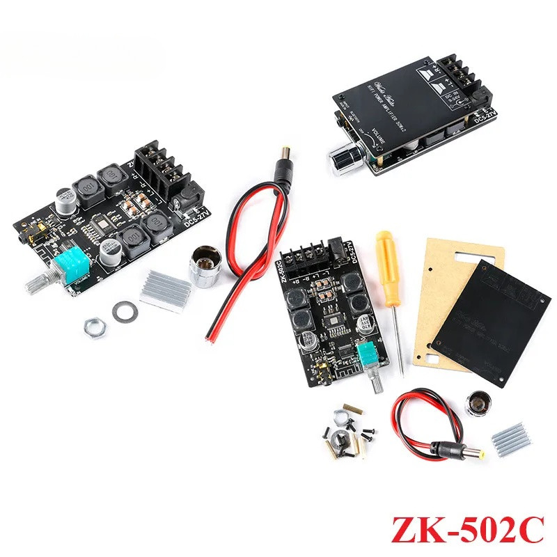 ZK-502C HIFI Stereo Bluetooth 5.0 TPA3116 Bảng khuếch đại âm thanh công suất kỹ thuật số TPA3116D2 5