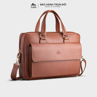  Cặp Công Sở Lata  Thời trang nam basic đựng vừa laptop 14 inch - Cặp da CA39  