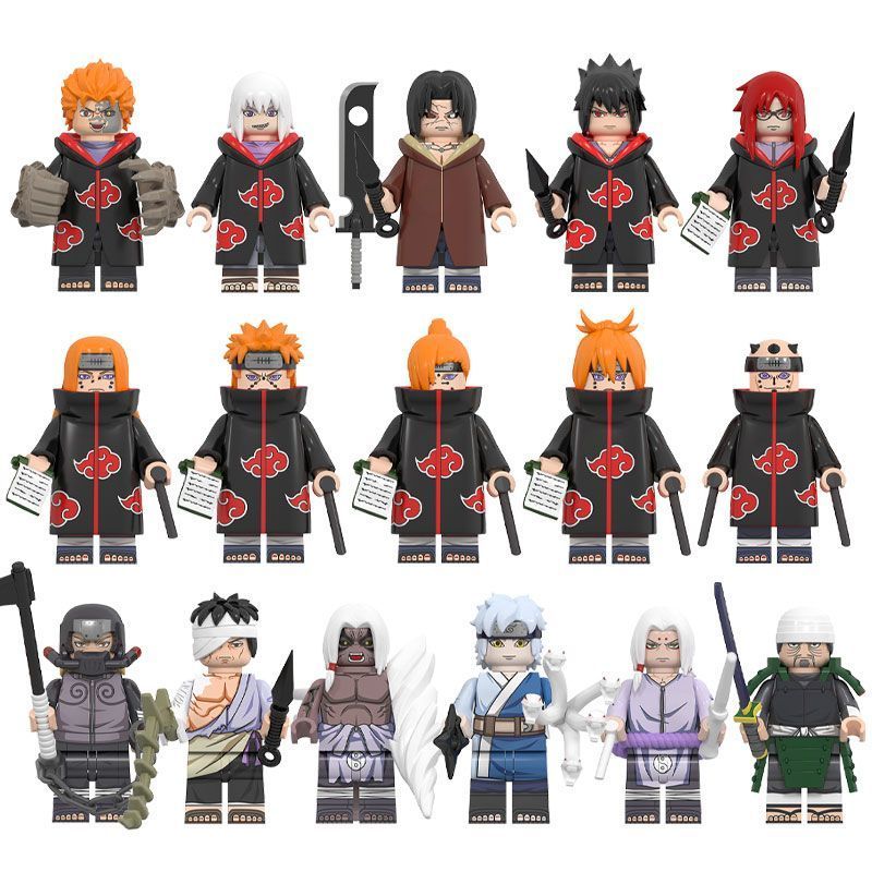 2025 Sản Phẩm Mới Shadow Ninja Tương Thích Lego Minifigure Shigego Sasuke Itachi-kun Maro Giáo Dục H