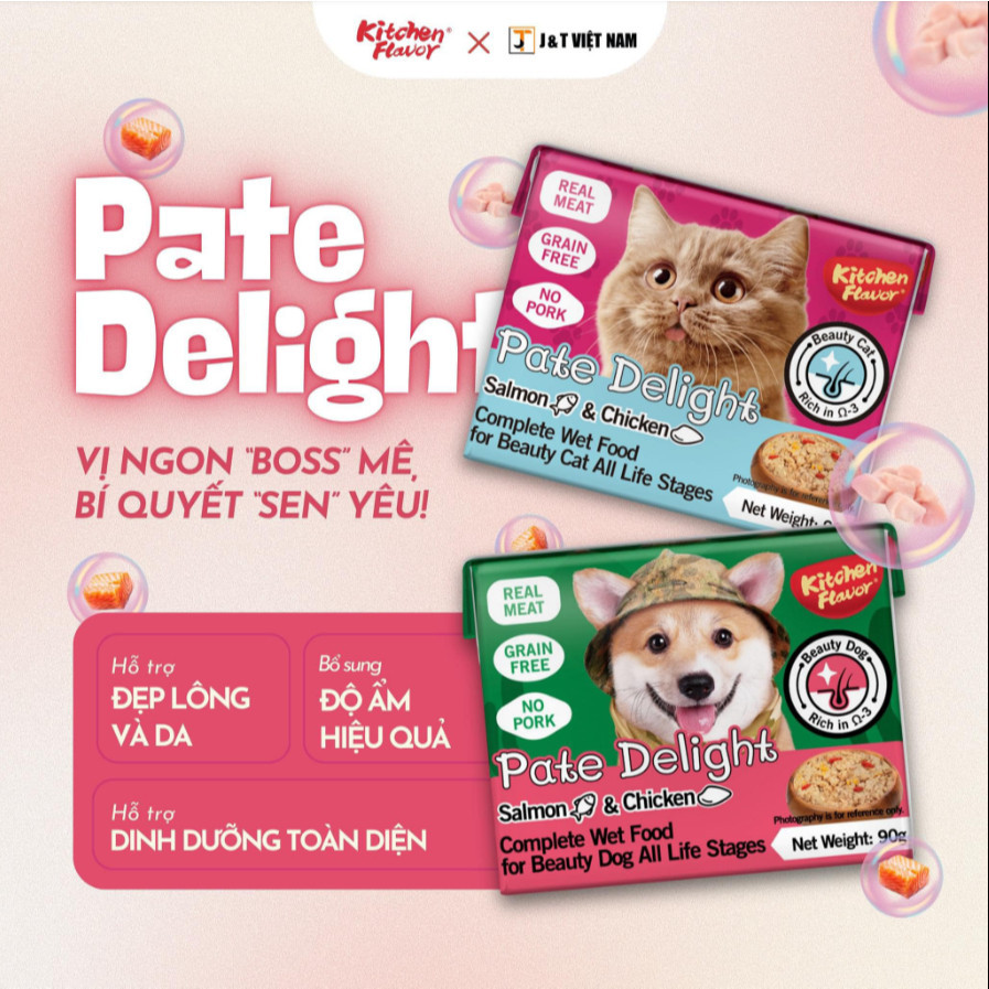 Pate Kitchen Flavor Delight cho thú cưng mọi lứa tuổi hộp 90g