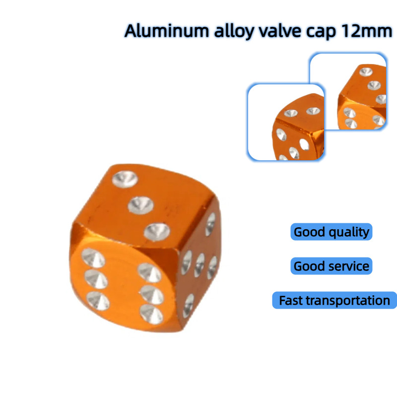 ATV Scooter 12mm Aluminum Alloy Dice Valve Caps - Universal for Motorcycle Go-Kart & All Tires Styli