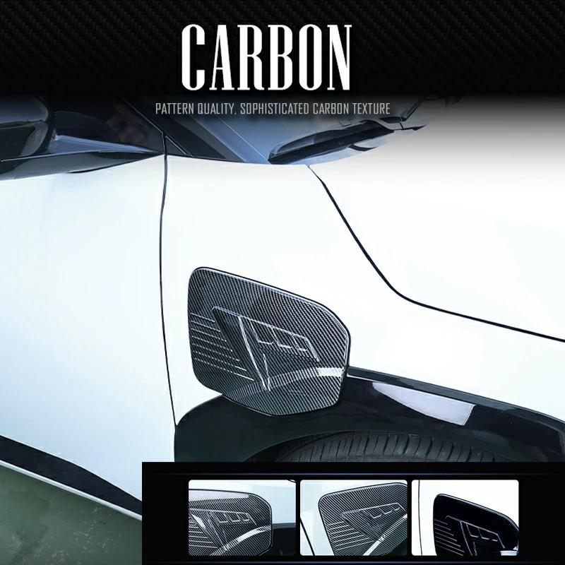 Dành Cho Xe Kia EV4 2025 2026 Ngoại Thất Ô Tô Sợi Carbon Đen Nắp Dầu Bao Viền Bao Tạo Kiểu Phần Viền