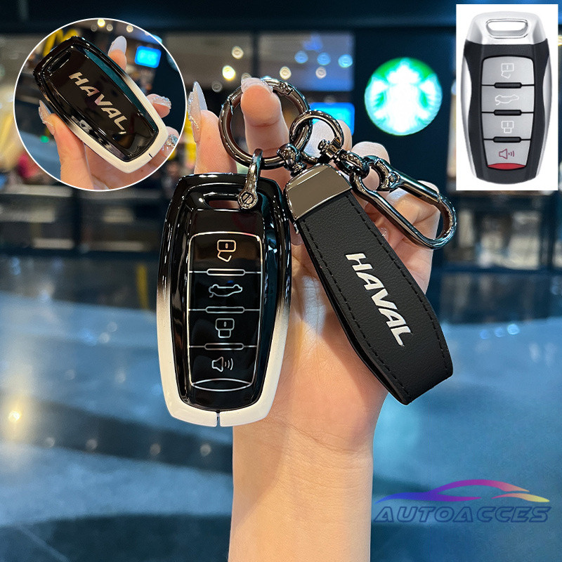 Hộp đựng chìa khóa ô tô từ xa Hộp đựng chìa khóa Fob cho HAVAL H6, HAVAL Jolion, HAVAL H6 PHEV 4 nút