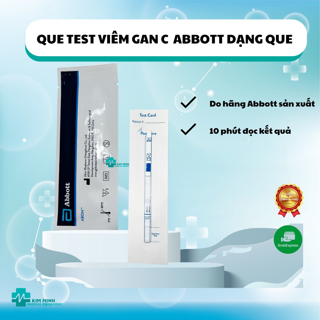 Test nhanh viêm gan C HCV dạng que 4 mm