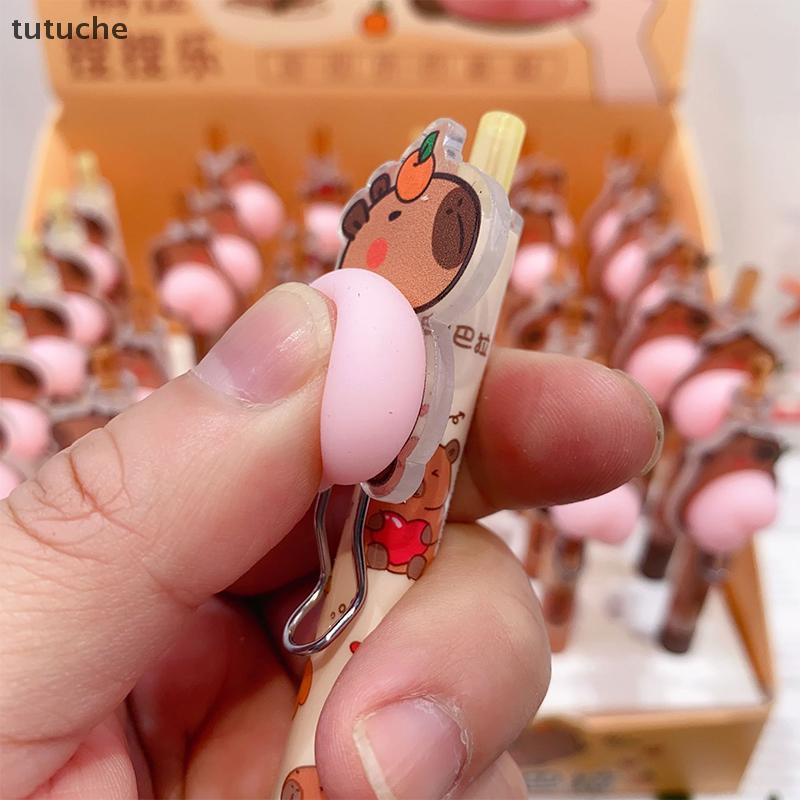 Tutu Kawaii Capybara Hoạt Hình Mông Bút Gel 0.5mm Dễ Thương Ngộ nghĩnh Bút Bi Văn Phòng Phẩm Bút Báo