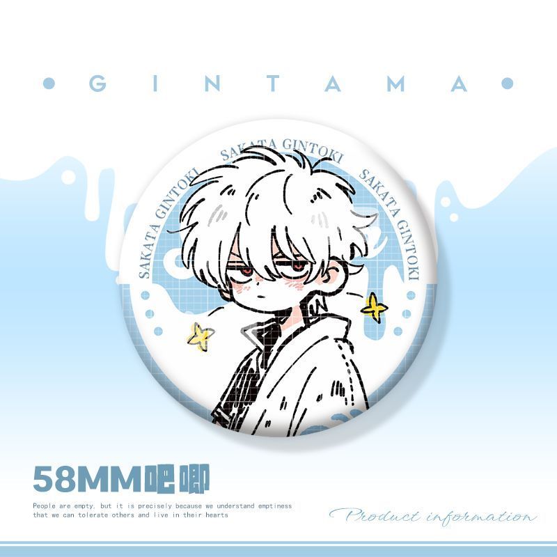 [HOT] Huy Hiệu Badge Gintama Silver Soul - Sakata Gintoki, Okita Sougo, Hijikata - Phụ Kiện Anime  /